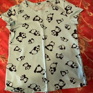 Teal/Aqua panda justice t shirt